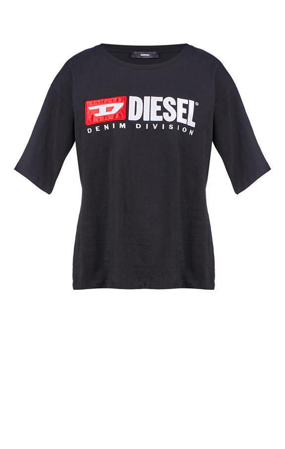 T-Shirt für Damen DIESEL 00SPB9 0CATJ 9XX schwarz / weiß / rot S