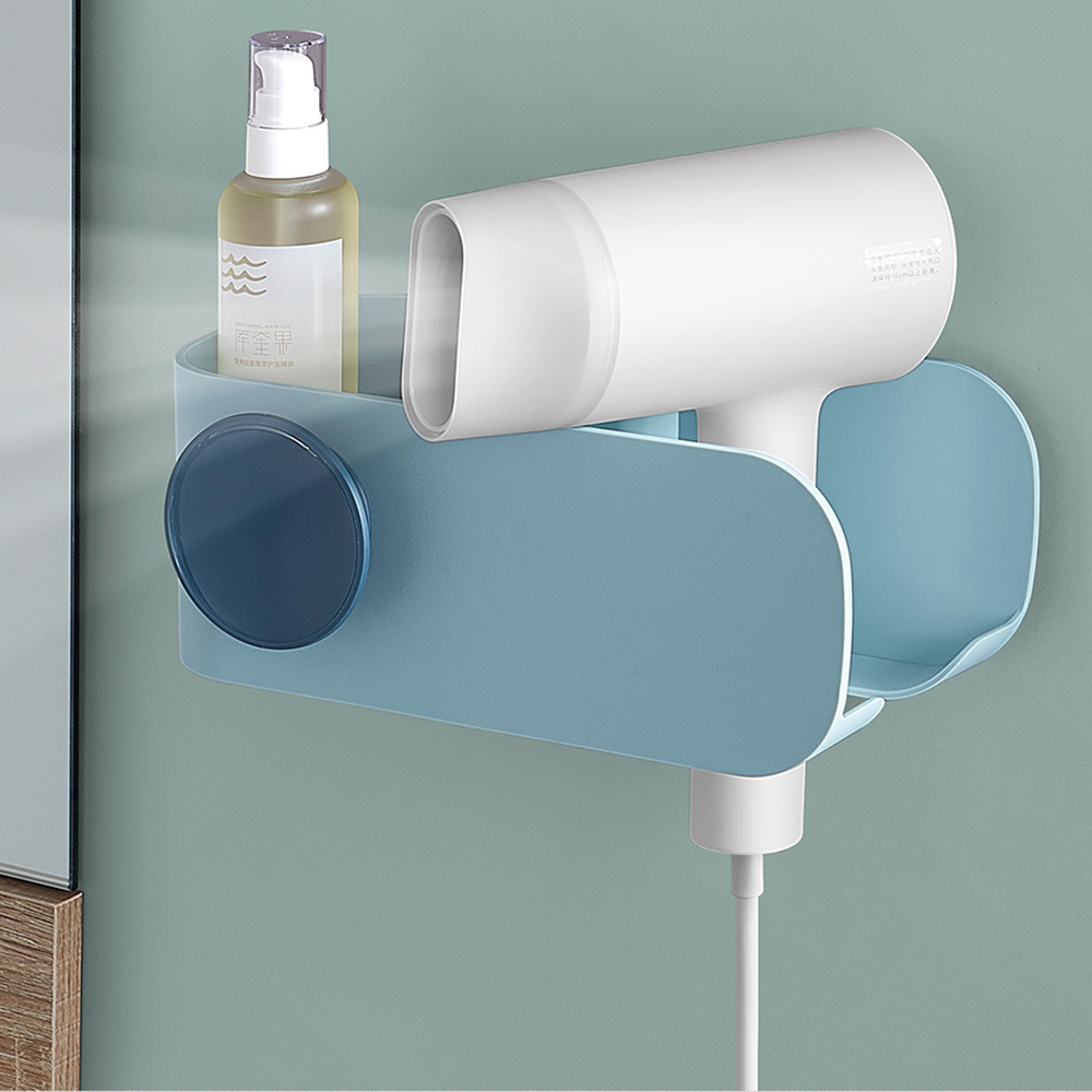 Multifunctional Shelf Hair Dryer Rack Bathroom Storage Organizer Self-adhesive Wall Mount Stand From Xiaomi Youpin