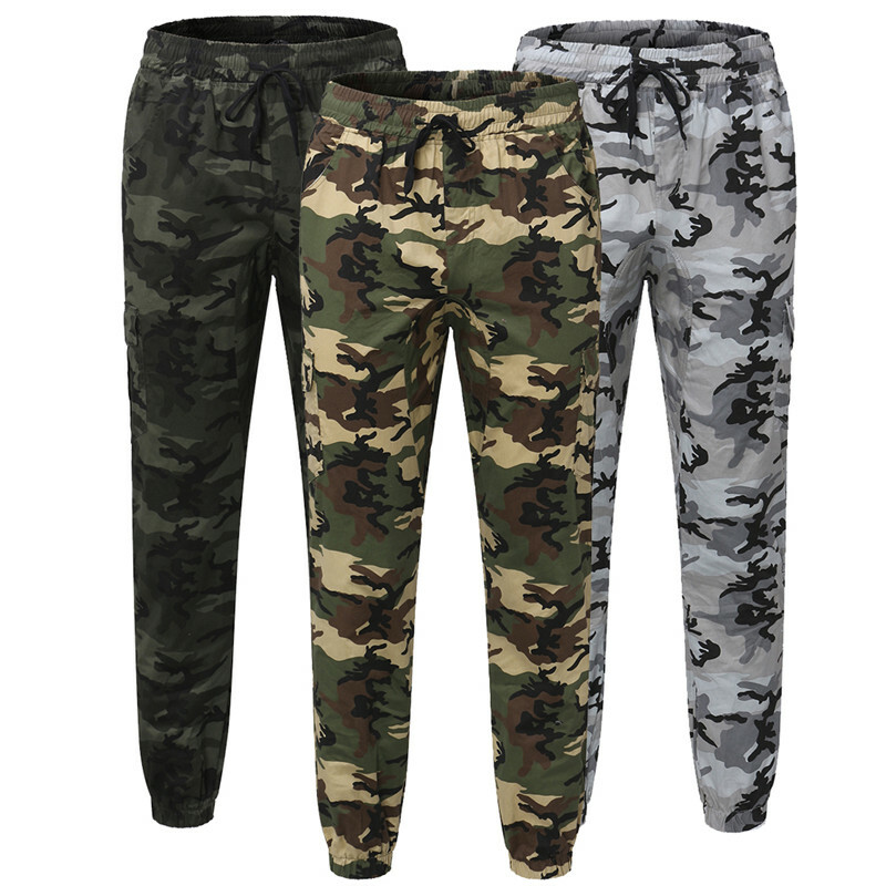 Men's Camouflage Pants Running Sports Combat Fitness Hunting Pants