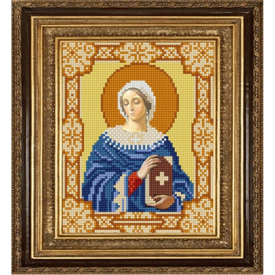 Ritning på tyg (pärlor) SKATE art. 9167 St. Anastasia 15x18 cm