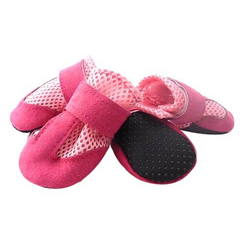 Psie topánky a čižmy zostanú v teple Jednobarevná červená Modrá Ružová Pre domáce zvieratá / Zima