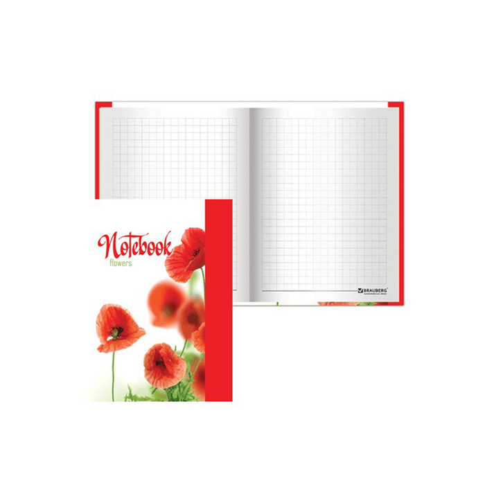 Notepad A6 cl 80l BRAUBERG Red poppies, 7BC, region. laminate, choice varnish, 123243