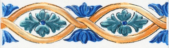Bordo in ceramica 20x6,3 maiolica caprese 1