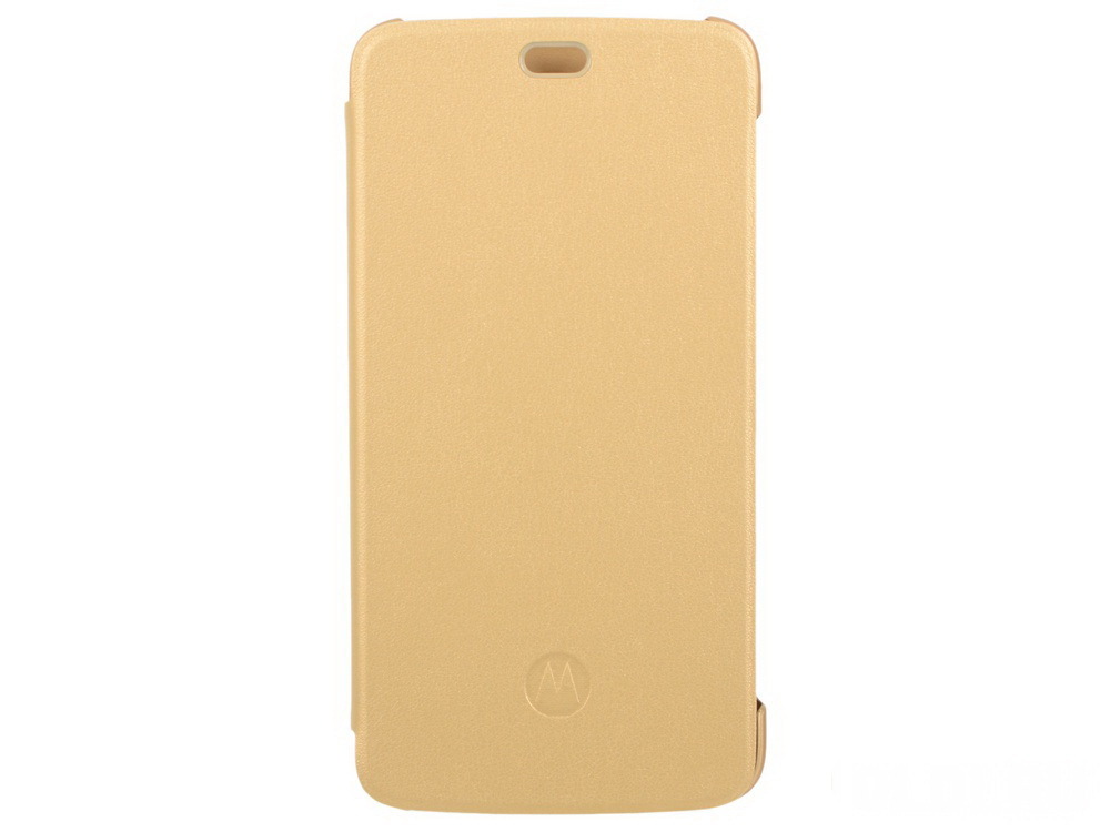Kotelo Motorola Moto C Flip Cover Gold WW (PG38C01665)