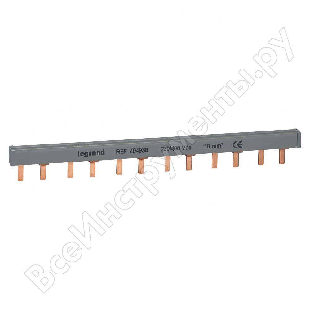 Distribuidor comb legrand 2p, 12 mod., 10mm2 dente 404938