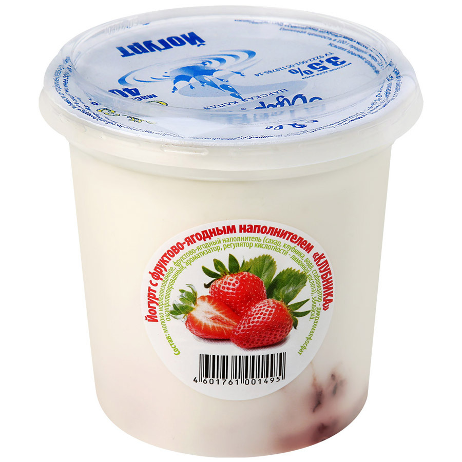 Yoghurt TsarKa Jordbær 3,5% 0,4kg