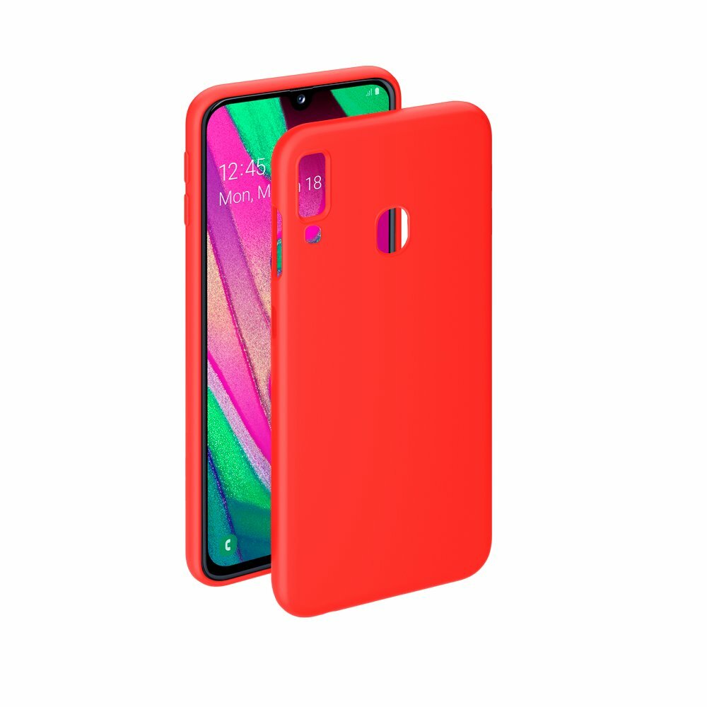 Deppa gēla krāsu maciņš priekš Samsung Galaxy A40 (2019) sarkans