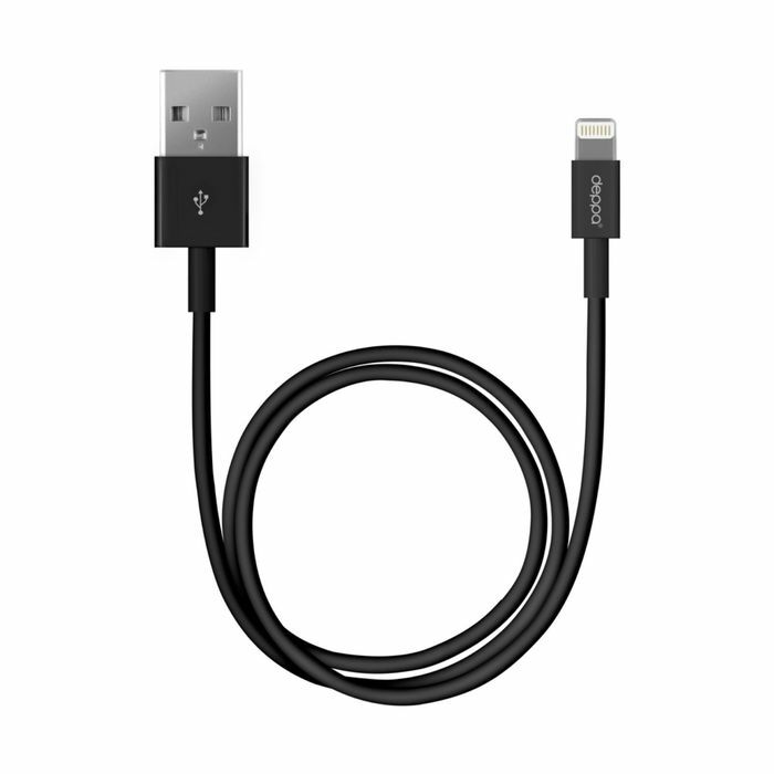 Kabel Deppa (72224) Apple 8-polni, iPhone 5/6/7, črn, 2 m