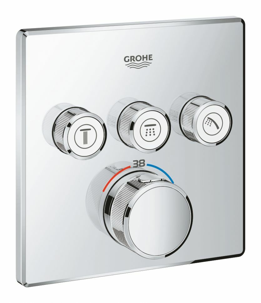 Grohe 3 Way Flush Mount Thermostat Grohtherm SmartControl 29126000