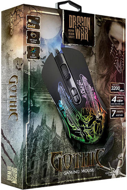 Souris de jeu RVB filaire Qumo Dragon War Gothic M51 pour PC