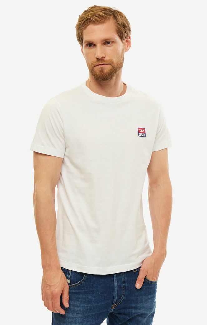 T-shirt da uomo bianca DIESEL 00SZ7W 0PATI 100