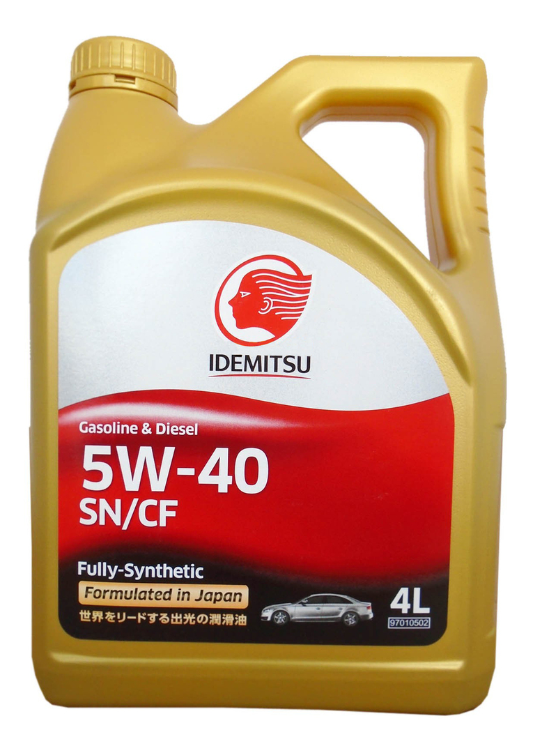 Aceite de motor IDEMITSU Gasolina # y # Diésel totalmente sintético SN / CF SAE 5W-40 (4l)
