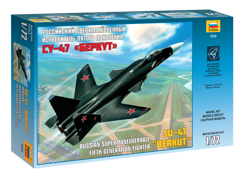 Modell zum Kleben ZVEZDA 7215 Flugzeug # und # quot; Su-47 Steinadler # und # quot;