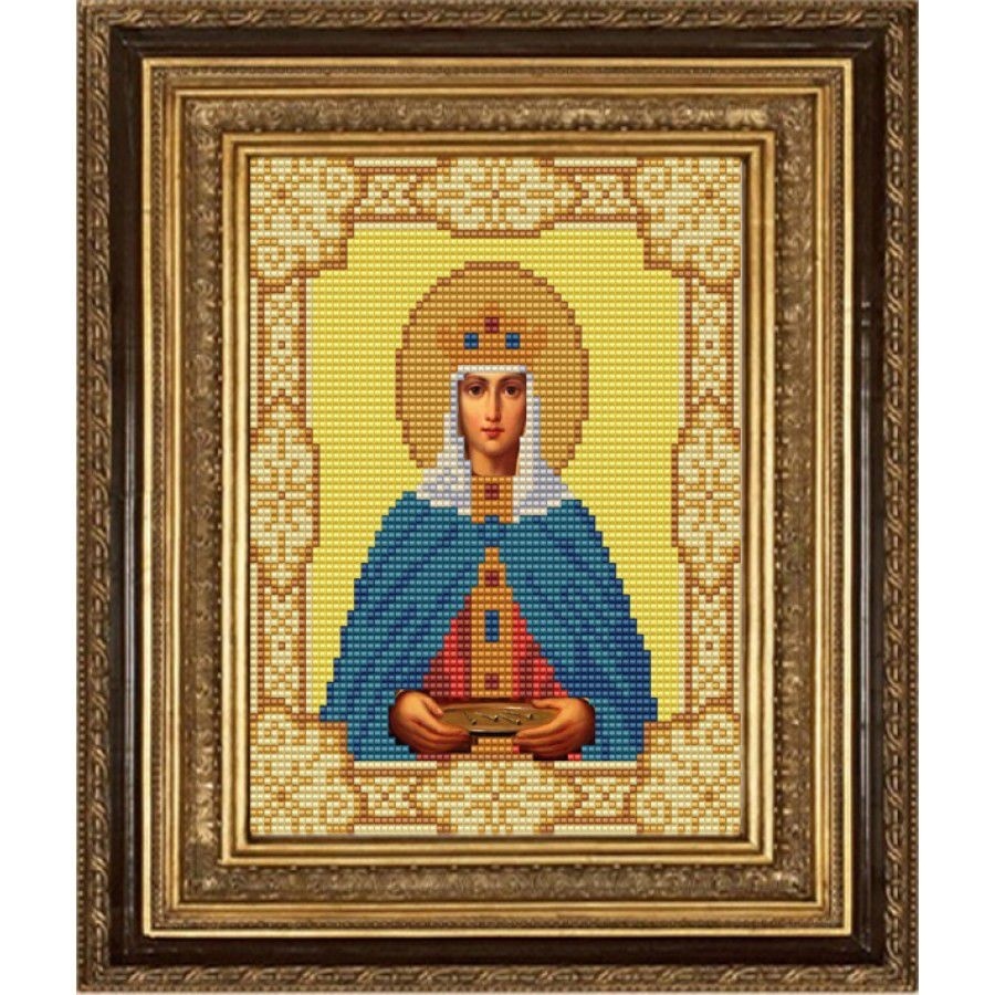 Drawing on fabric (Beads) SKATE art. 9152 Saint Helena of Constantinople 15x18 cm