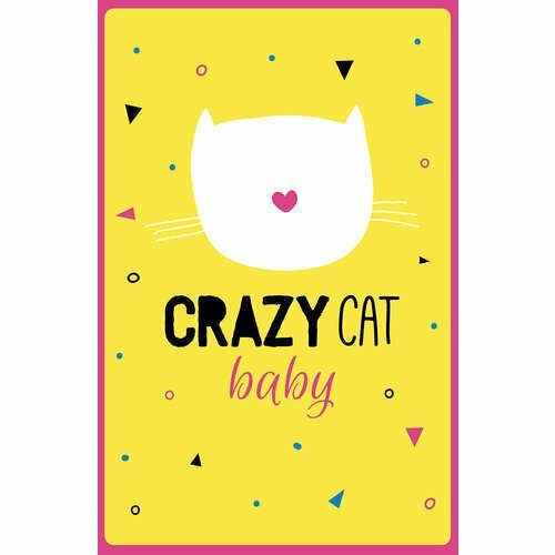 Unlined notepad # and # quot; Crazy cat baby # and # quot; A5, 32 sheets