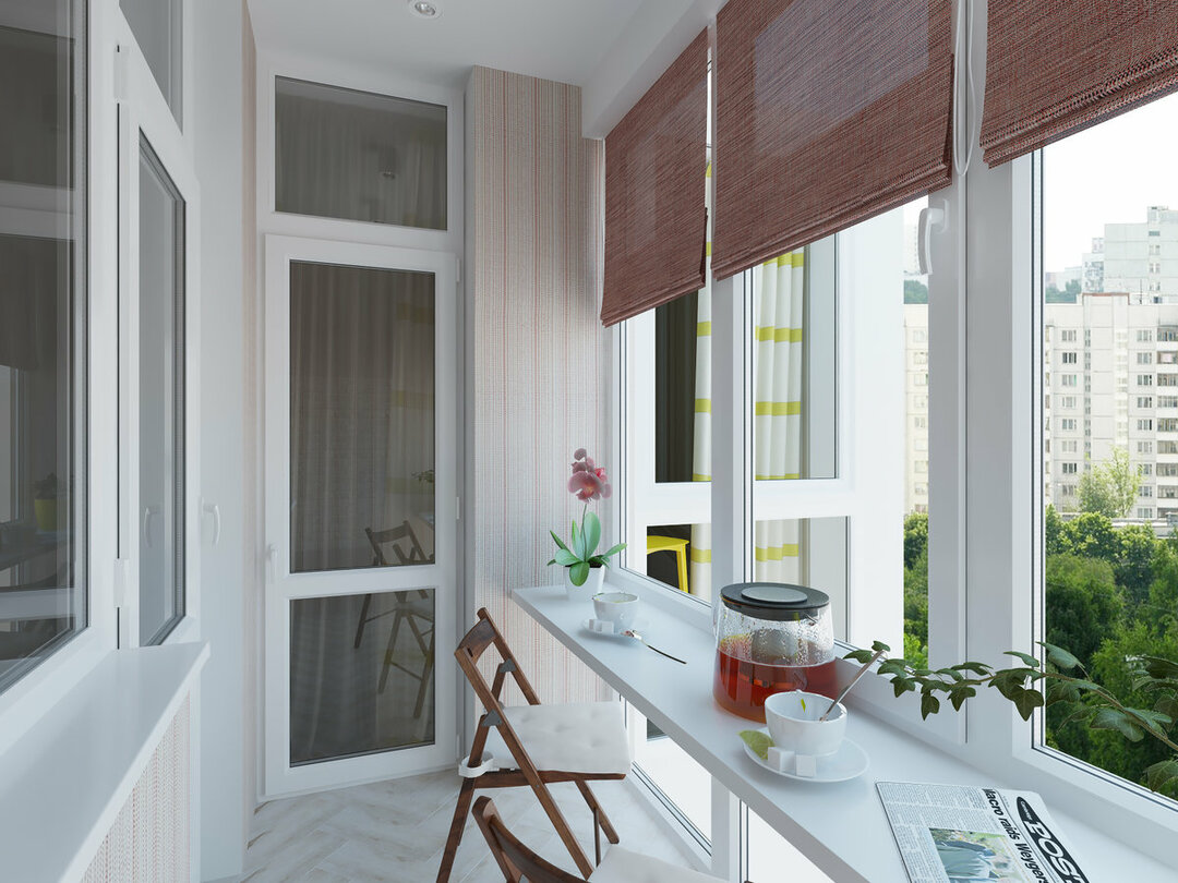 Bardisk på balkongen: forskjellige typer design i interiøret, fotoeksempler