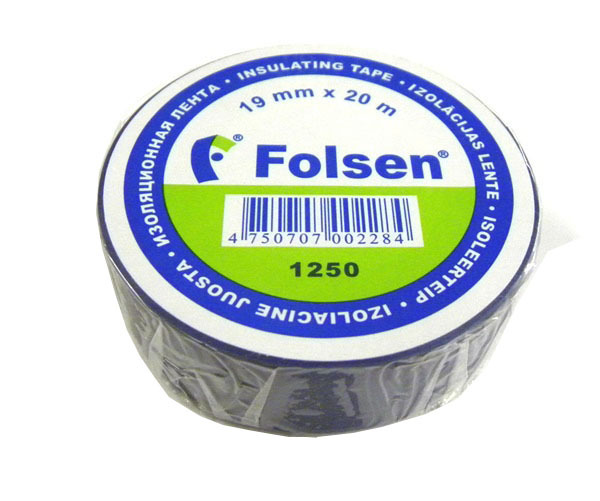 Elektrilint 19 mm * 20 m sinine (Folsen) 012502