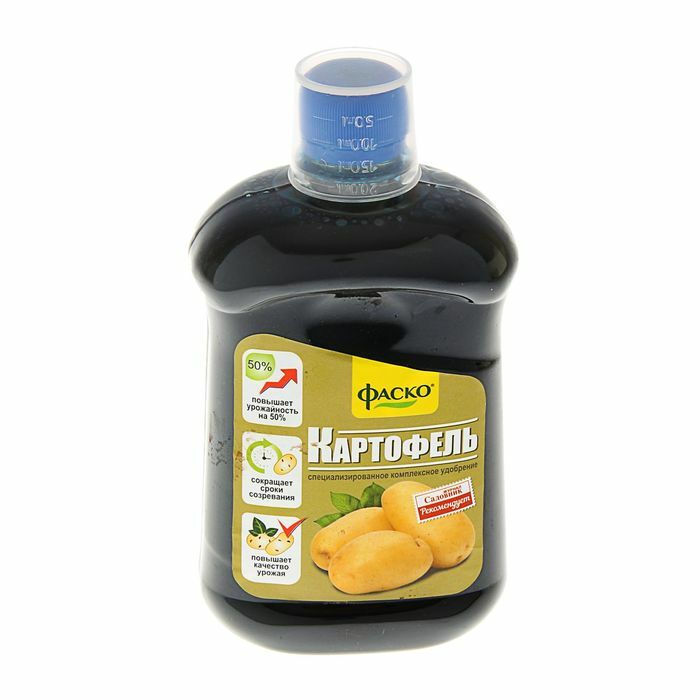 Flüssiger organomineralischer Dünger Fasco in Flaschen für Kartoffeln, 500 ml