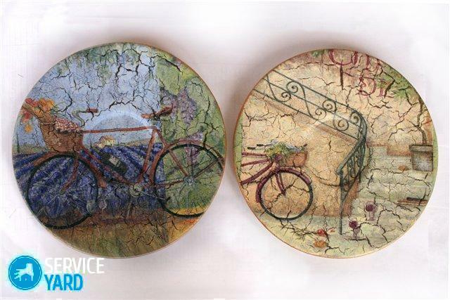 Decoupage av plater med servietter med egne hender - for nybegynnere, trinnvis