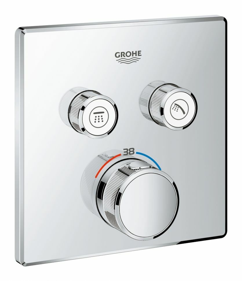 Grohe 2 Way Flush Mount Thermostat Grohtherm SmartControl 29124000