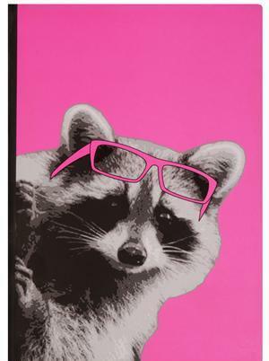 Anteckningsblock Raccoon med glasögon