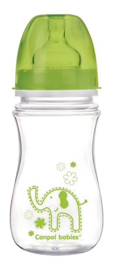 Canpol baby's EasyStart fles 240 ml groen