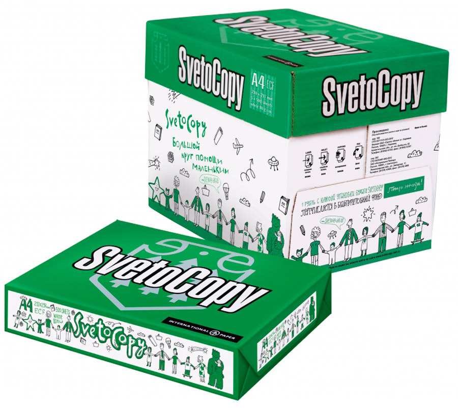 Papel para equipamento de escritório SvetoCopy А4, 5 packs