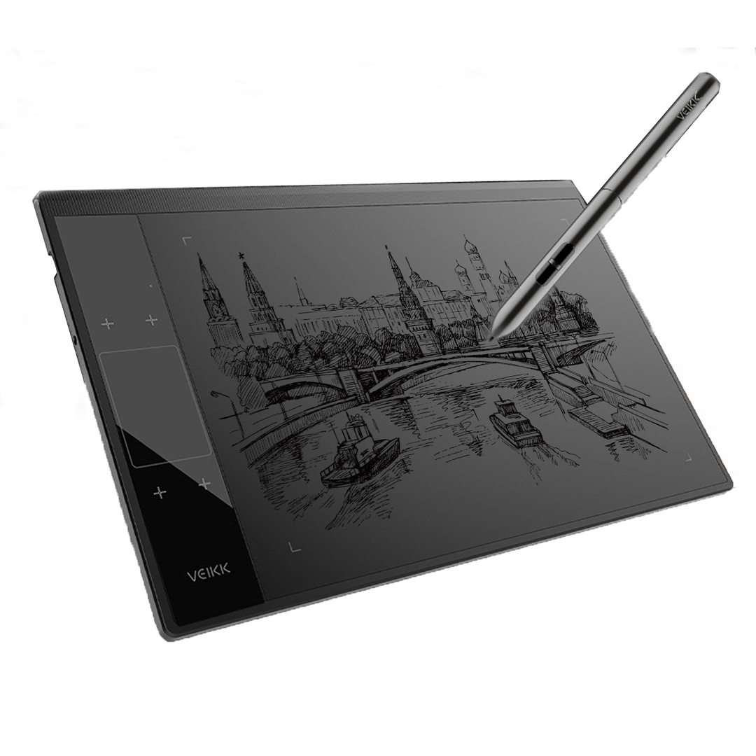 Grafisk ritplatta för Illustrator 10x6 tum stor aktiv yta digital penna ritplatta för artist