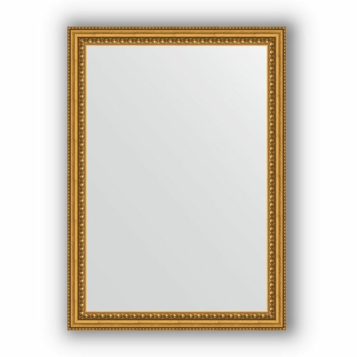 Miroir dans un cadre baguette - perles dorées 46 mm, 52 x 72 cm, Evoform