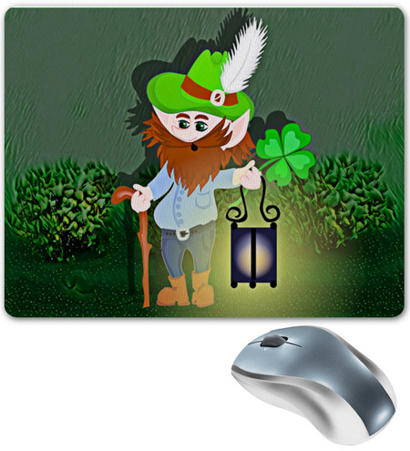 Printio Leprechaun avec lanterne et trèfle magique