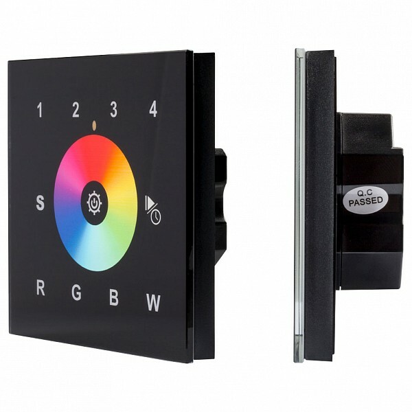 Control de color del panel RGBW táctil integrado SR-2300TR-IN Negro (DALI, RGBW)