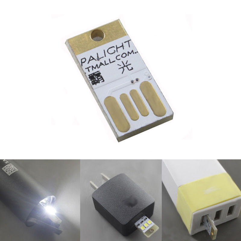  Mini USB LED EDC El Feneri Çift Taraflı EDC Kamp Lambası Avcılık Kayış Pil Kutusu Ile Taşınabilir Acil El Feneri