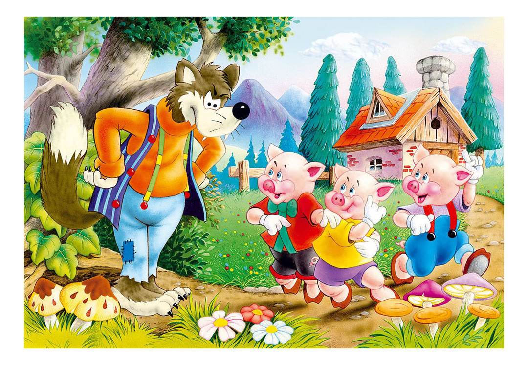 Puzzle Castorland Drei kleine Schweinchen 60 Teile