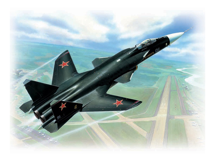 Maqueta para montaje Set regalo Zvezda Avión SU-47 Berkut