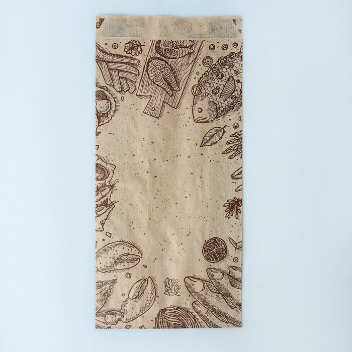 Kraftpopierinis maišelis, V formos dugnas 14 x 6 x 29 cm