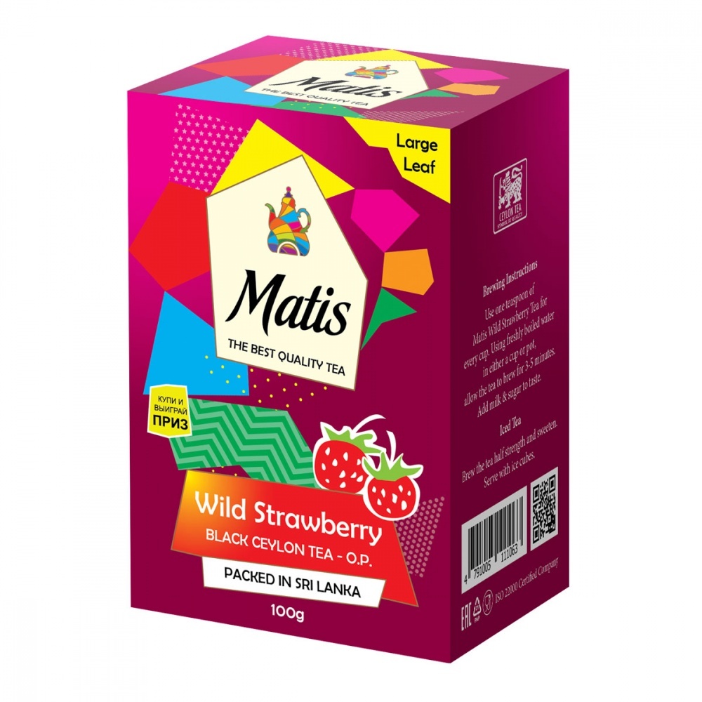 Matis tea Strawberry black with additives 100 g