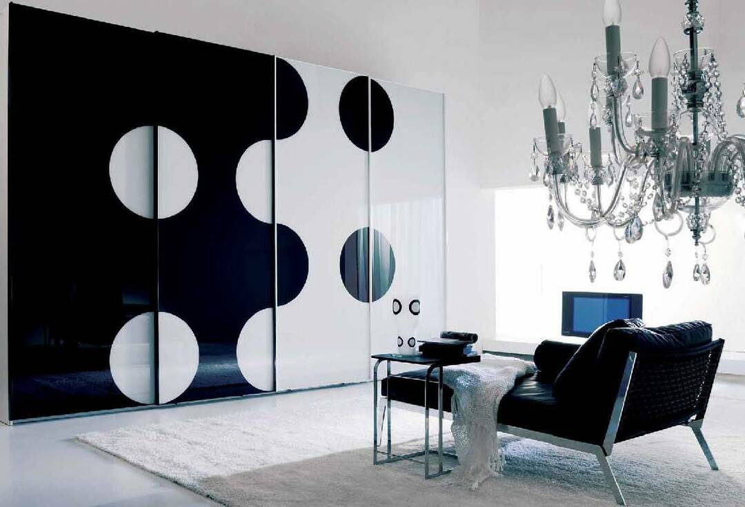 Fekete -fehér szoba: szobatervezési ötletek, belső fotók