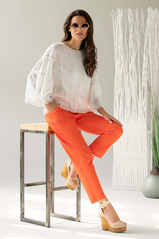 Kadın pantolonu Laete 61435-1 turuncu S