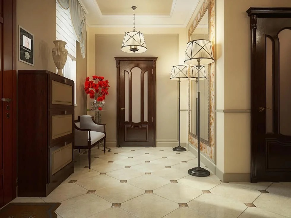 hallway design after renovation in a modern style