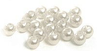 Okrugle plastične perle, boja: 001 NL, 8 mm, 25 grama