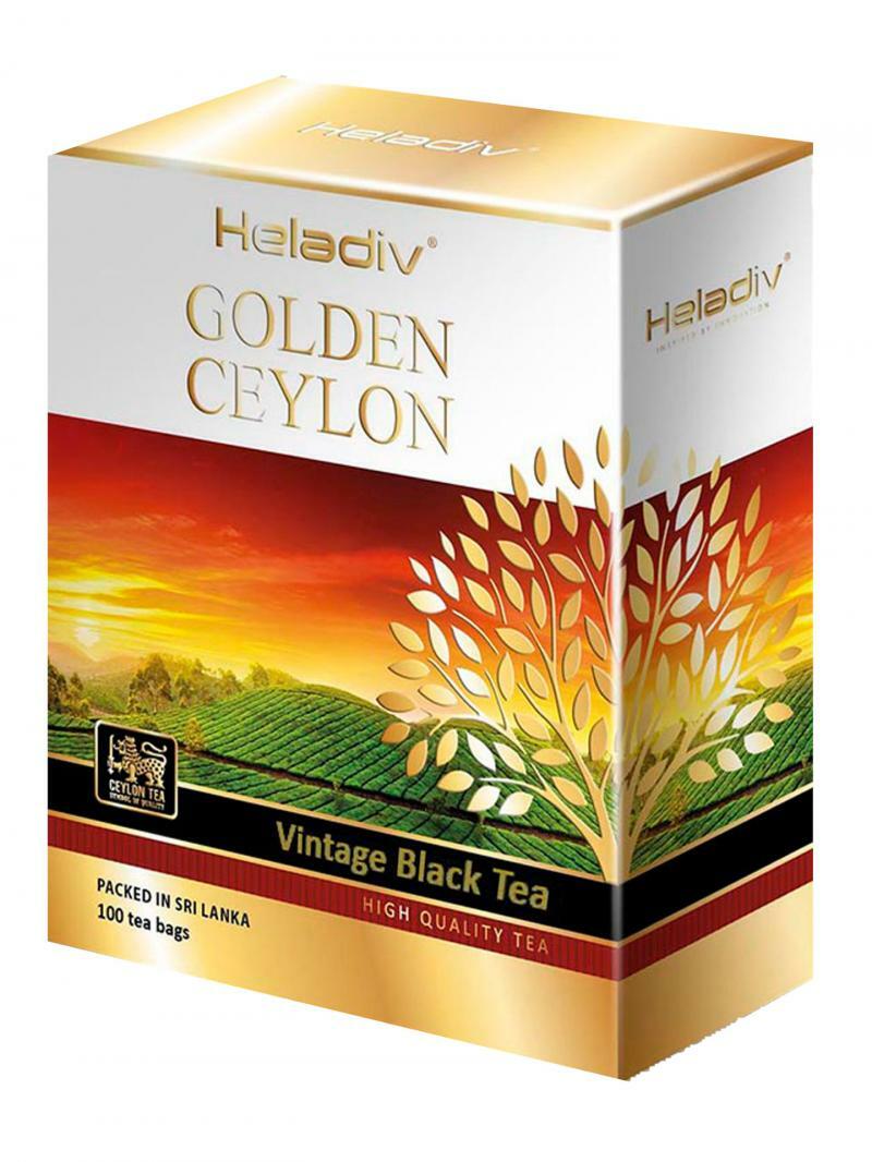 Heladiv zelta ceilonas vintage melnā tēja 100 paciņas