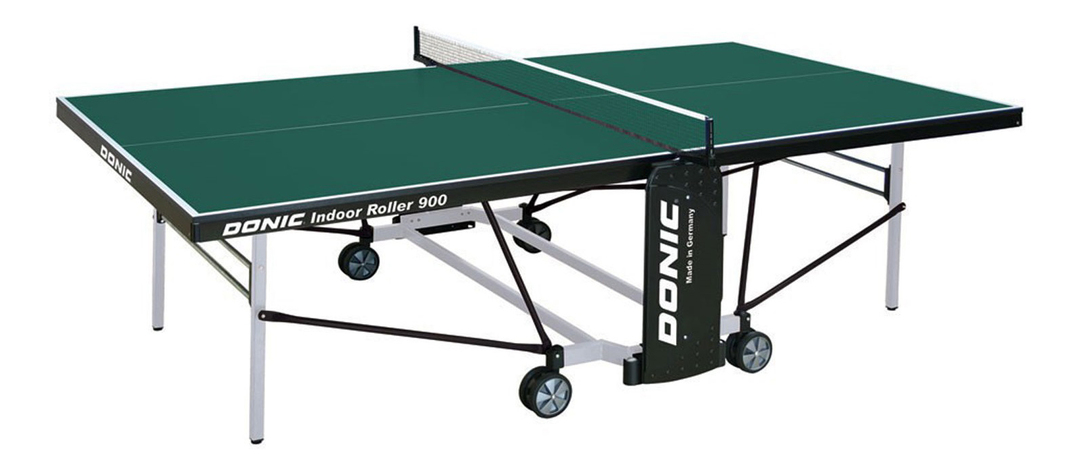 שולחן טניס דוניק רולר מקורה 900 ירוק, עם רשת