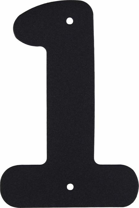 Number " 1" Larvij large color black
