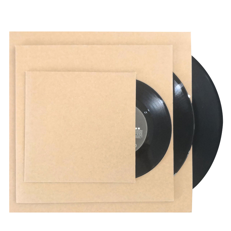 PC. Kraft papírové vnitřní rukávy LP gramofonová vinylová ochranná hráčská taška pro 7/10/12 palců