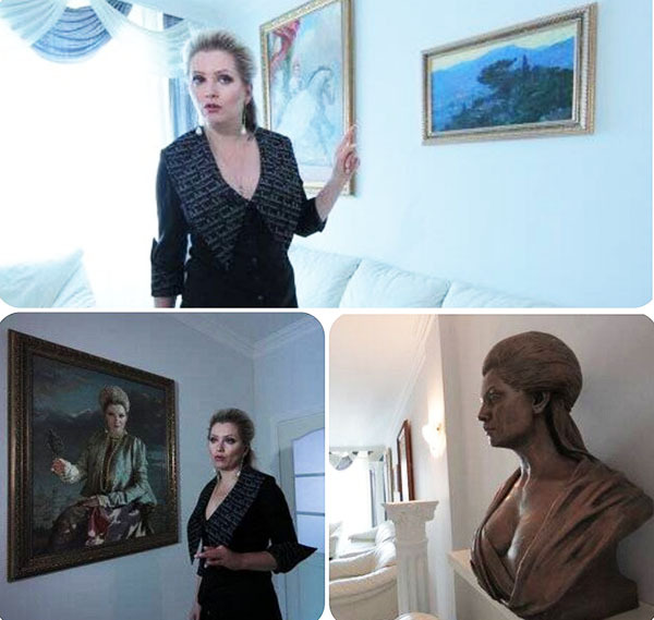 Lena Lenina se complace en contar la historia de la creación y adquisición de cada exhibición.