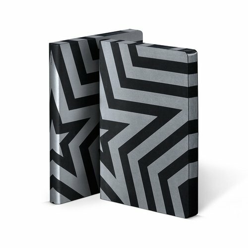 Notepad # and # quot; Star # and # quot; black and white large