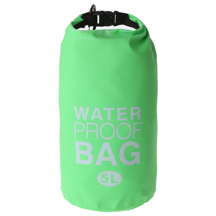 Hermetická taška vodotesná 5 litrov, hustota 54 mikrónov, zelená farba
