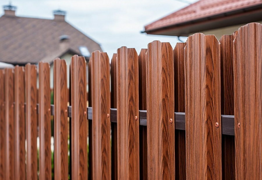 Šachové uspořádání plotového plotu na plotu letní chaty