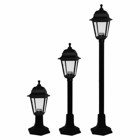 מנורת רחוב DUWI בסיס עמוד 3 ב 1 390-650-960 מ" מ 60W שחור