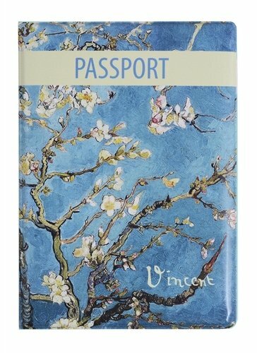 Okładka na paszport Van Gogh Kwitnące gałązki migdałów (pudełko PCV) (OP2018-196)